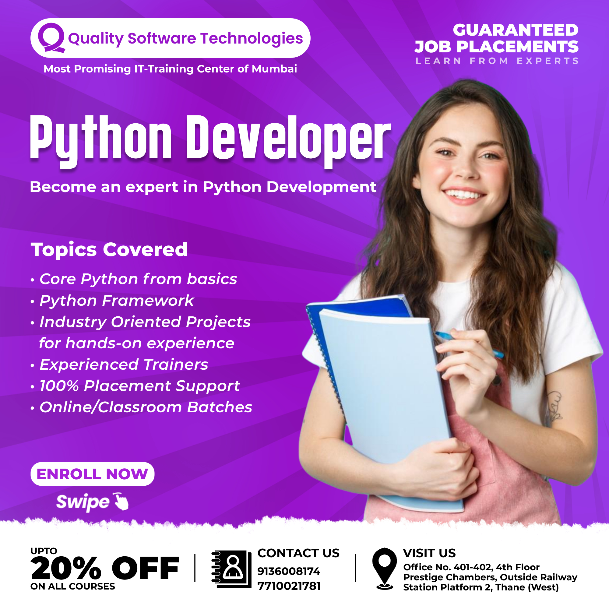 Python Full Stack Development Course In Thane - Quality Software Technologies photo